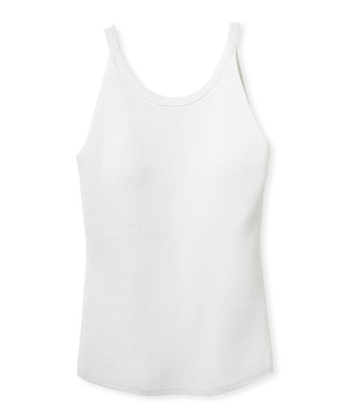 SNIDEL（スナイデル）の「カップ付きタンクトップ（タンクトップ・レディース・ホワイト/ブラック/グレイッシュベージュ/ライトブルー・FREE）」の2枚目の写真