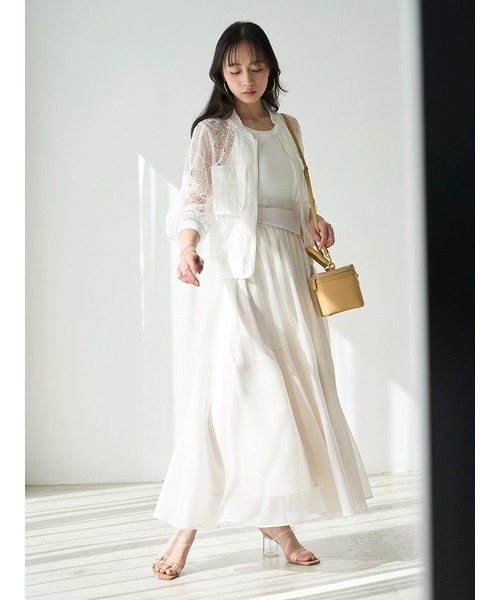 SNIDEL（スナイデル）の「カップ付きタンクトップ（タンクトップ・レディース・ホワイト/ブラック/グレイッシュベージュ/ライトブルー・FREE）」の14枚目の写真