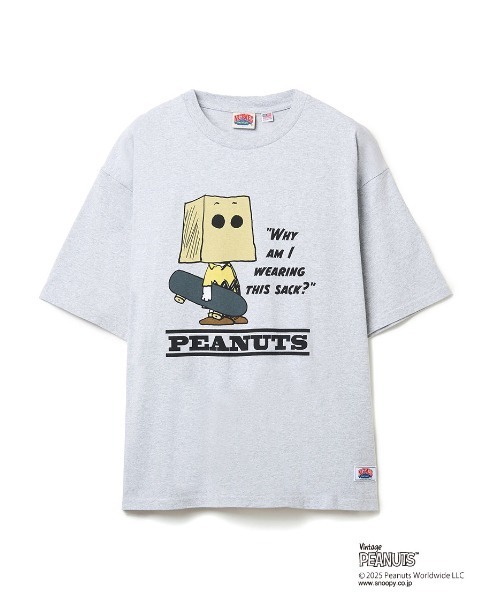 NO NEED（ノーニード）の「【NUTMEG/ナツメグ】Peaunts スケボーT（Tシャツ/カットソー・メンズ・ネイビー/チャコール/ホワイト/グレー・LL/M/L）」の3枚目の写真