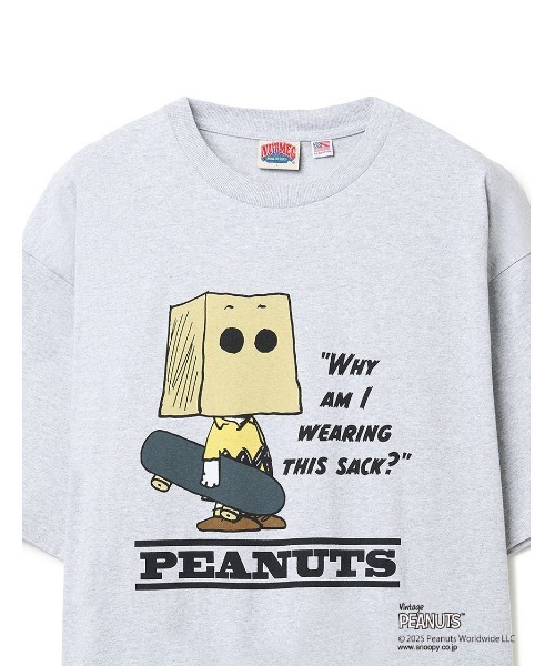 NO NEED（ノーニード）の「【NUTMEG/ナツメグ】Peaunts スケボーT（Tシャツ/カットソー・メンズ・ネイビー/チャコール/ホワイト/グレー・LL/M/L）」の9枚目の写真