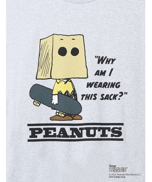 NO NEED（ノーニード）の「【NUTMEG/ナツメグ】Peaunts スケボーT（Tシャツ/カットソー・メンズ・ネイビー/チャコール/ホワイト/グレー・LL/M/L）」の12枚目の写真