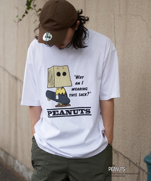 NO NEED（ノーニード）の「【NUTMEG/ナツメグ】Peaunts スケボーT（Tシャツ/カットソー・メンズ・ネイビー/チャコール/ホワイト/グレー・LL/M/L）」の20枚目の写真