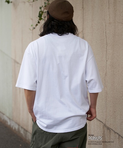 NO NEED（ノーニード）の「【NUTMEG/ナツメグ】Peaunts スケボーT（Tシャツ/カットソー・メンズ・ネイビー/チャコール/ホワイト/グレー・LL/M/L）」の16枚目の写真