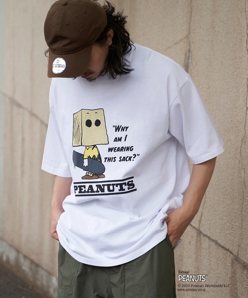 NO NEED（ノーニード）の「【NUTMEG/ナツメグ】Peaunts スケボーT（Tシャツ/カットソー・メンズ・ネイビー/チャコール/ホワイト/グレー・LL/M/L）」の14枚目の写真