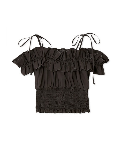 2wayデコルテフリルトップス LILY BROWN｜2wayデコルテフリルトップス | Rakuten Fashion
