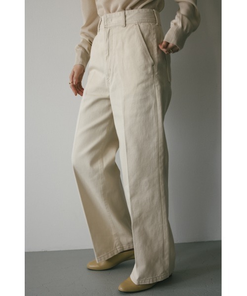 STYLEMIXER（スタイルミキサー）の「センタープレスワイドデニム（デニムパンツ・レディース・インディゴブルー/アイボリー・X-SMALL/SMALL/MEDIUM/LARGE）」の4枚目の写真