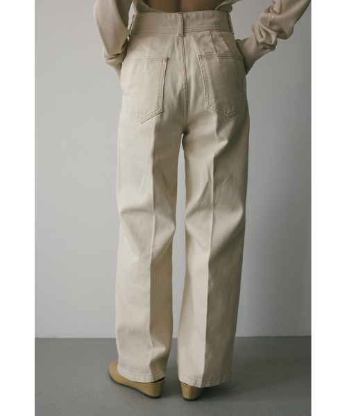 STYLEMIXER（スタイルミキサー）の「センタープレスワイドデニム（デニムパンツ・レディース・インディゴブルー/アイボリー・X-SMALL/SMALL/MEDIUM/LARGE）」の3枚目の写真