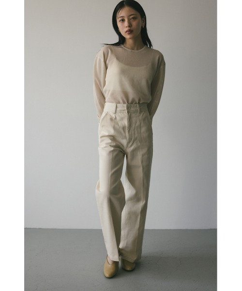 STYLEMIXER（スタイルミキサー）の「センタープレスワイドデニム（デニムパンツ・レディース・インディゴブルー/アイボリー・X-SMALL/SMALL/MEDIUM/LARGE）」の22枚目の写真