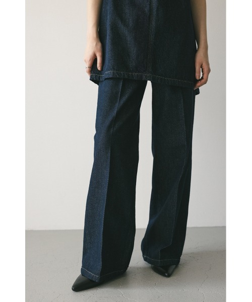 STYLEMIXER（スタイルミキサー）の「センタープレスワイドデニム（デニムパンツ・レディース・インディゴブルー/アイボリー・X-SMALL/SMALL/MEDIUM/LARGE）」の13枚目の写真