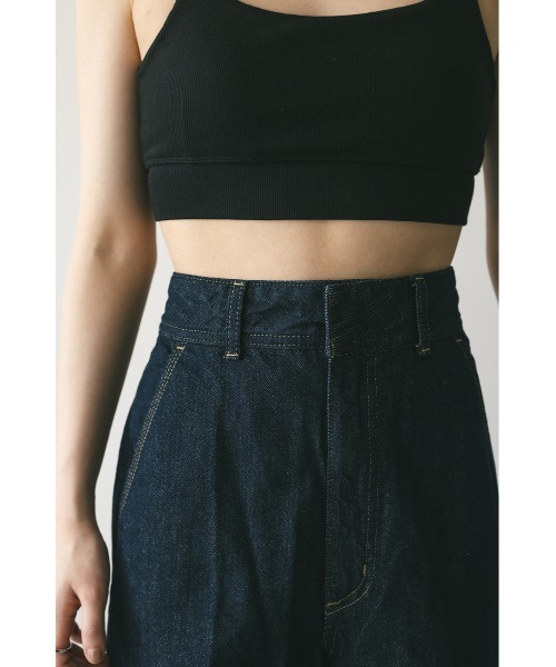 STYLEMIXER（スタイルミキサー）の「センタープレスワイドデニム（デニムパンツ・レディース・インディゴブルー/アイボリー・X-SMALL/SMALL/MEDIUM/LARGE）」の9枚目の写真