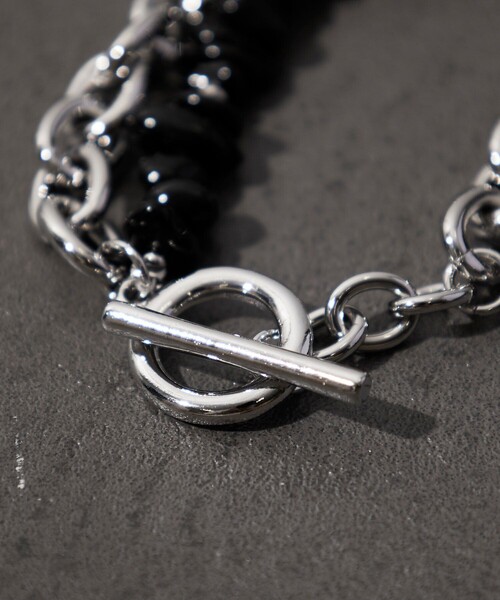 FREAK'S STORE（フリークスストア）の「レイヤードブレスレット/ブラック（ブレスレット・メンズ・その他9・ONE SIZE）」の2枚目の写真