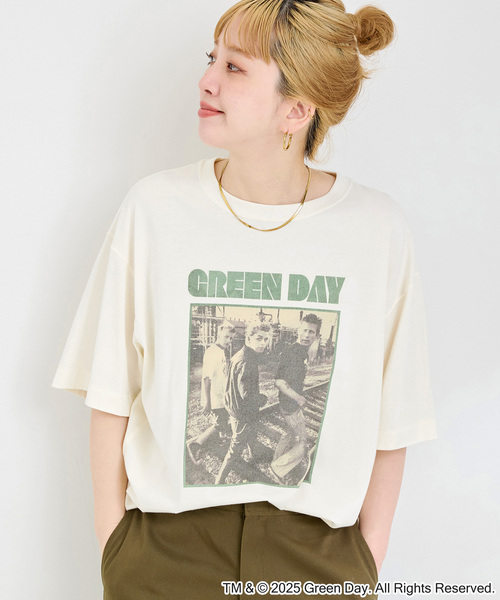 GOOD ROCK SPEED(グッドロックスピード)の「《追加》【WEB限定】GOOD ROCK SPEED/グッドロックスピード GREEN DAY ロックTEE(Tシャツ/カットソー・レディース・アイボリー・FREE)」の1枚目の写真
