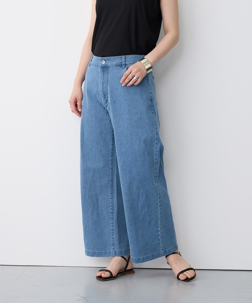anyfee(エニフィー)の「【anyfee/プラスサイズ】美脚シルエットストレートデニムパンツ(デニムパンツ・レディース・サックスブルー・LL/3L/4L/5L)」の6枚目の写真