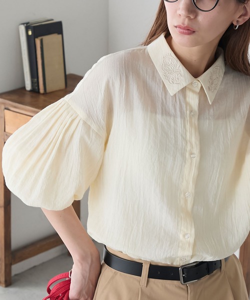美品 UNITED ARROWS TOKYO 刺繍 ブラウス バルーンスリーブ 美品 UNITED ARROWS TOKYO 刺繍 ブラウス バルーンスリーブ
