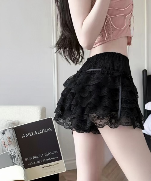 Miniministore(ミニミニストア)の「5段レース付きペチコート ティアード下着(インナーウェア/肌着・レディース・ピンクベージュ/ホワイト/ブラック・FREE)」の16枚目の写真