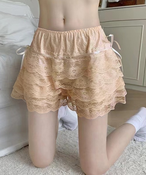 Miniministore(ミニミニストア)の「5段レース付きペチコート ティアード下着(インナーウェア/肌着・レディース・ピンクベージュ/ホワイト/ブラック・FREE)」の22枚目の写真