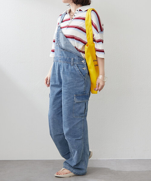 NUNIFE（ユニフィー）の「【ユニセックス】マルチボーダーポロトップス（Tシャツ/カットソー・レディース・ホワイト系その他/グリーン系その他/ブラック系その他・FREE）」の10枚目の写真