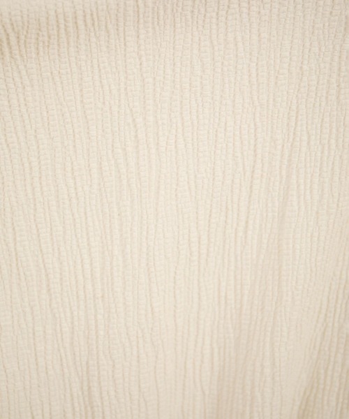 SALON adam et rope'（サロン アダム エ ロペ）の「ヘンプコットンバックVネックワンピース［ドライタッチ・洗える］（ワンピース・レディース・オフホワイト/ブラック・FREE）」の21枚目の写真