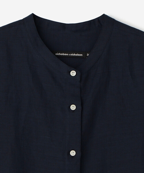 nicholson&nicholson ニコルソンアンドニコルソン シャツ 黒 nicholson & nicholson | 〈別注〉 シアー ショートスリーブ