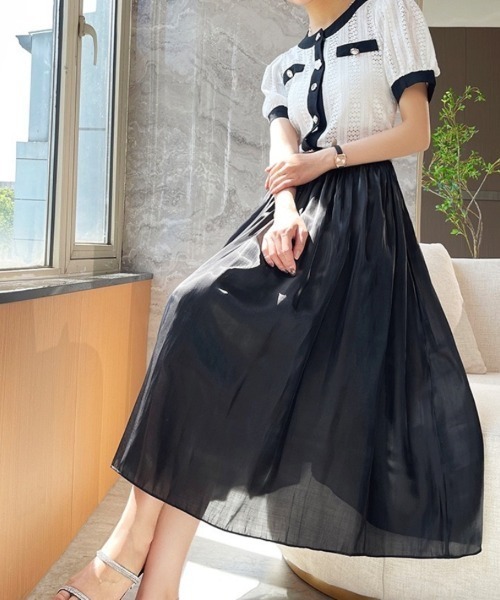 Beststore(ベストストア)の「フレアスカート マットサテン ロングスカート揺れる(スカート・レディース・ミント/ブラウン/アイボリー/ブラック・S/M/L)」の15枚目の写真