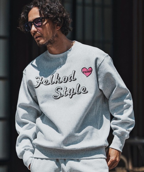 felkod（フィルコッド）の「msw1690- Brushed Lining Hearvy Sweat Pullover トレーナー（スウェット・メンズ・ブラック/アッシュ/ブラック×ピンク・S/M/L/XL）」の3枚目の写真
