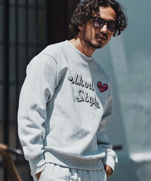 felkod（フィルコッド）の「msw1690- Brushed Lining Hearvy Sweat Pullover トレーナー（スウェット・メンズ・ブラック/アッシュ/ブラック×ピンク・S/M/L/XL）」の4枚目の写真