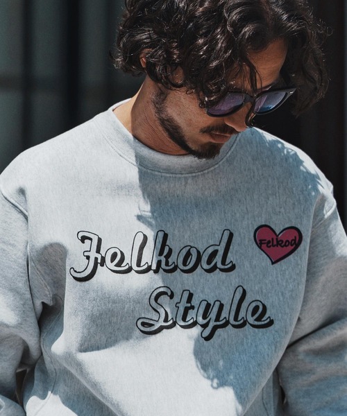 felkod（フィルコッド）の「msw1690- Brushed Lining Hearvy Sweat Pullover トレーナー（スウェット・メンズ・ブラック/アッシュ/ブラック×ピンク・S/M/L/XL）」の5枚目の写真