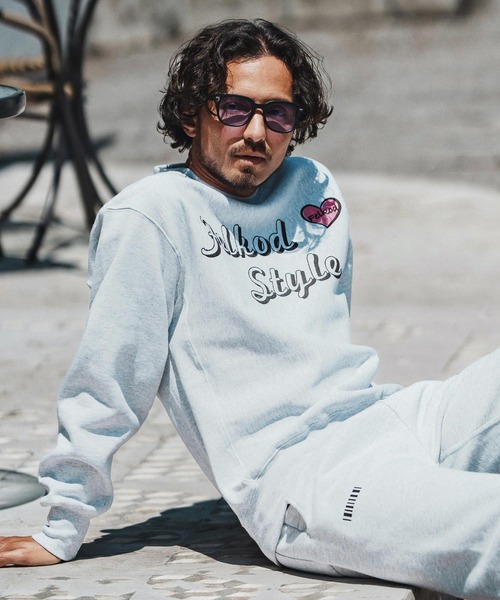 felkod（フィルコッド）の「msw1690- Brushed Lining Hearvy Sweat Pullover トレーナー（スウェット・メンズ・ブラック/アッシュ/ブラック×ピンク・S/M/L/XL）」の6枚目の写真