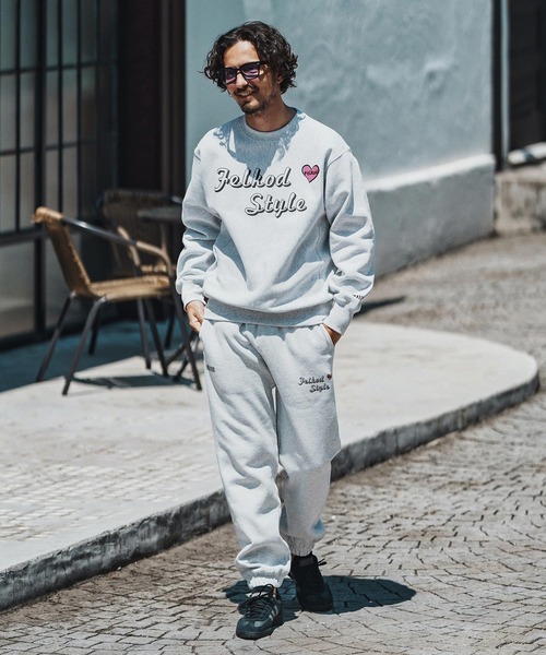 felkod（フィルコッド）の「msw1690- Brushed Lining Hearvy Sweat Pullover トレーナー（スウェット・メンズ・ブラック/アッシュ/ブラック×ピンク・S/M/L/XL）」の8枚目の写真