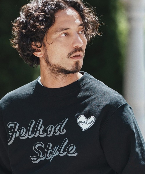 felkod（フィルコッド）の「msw1690- Brushed Lining Hearvy Sweat Pullover トレーナー（スウェット・メンズ・ブラック/アッシュ/ブラック×ピンク・S/M/L/XL）」の16枚目の写真