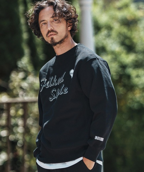 felkod（フィルコッド）の「msw1690- Brushed Lining Hearvy Sweat Pullover トレーナー（スウェット・メンズ・ブラック/アッシュ/ブラック×ピンク・S/M/L/XL）」の17枚目の写真