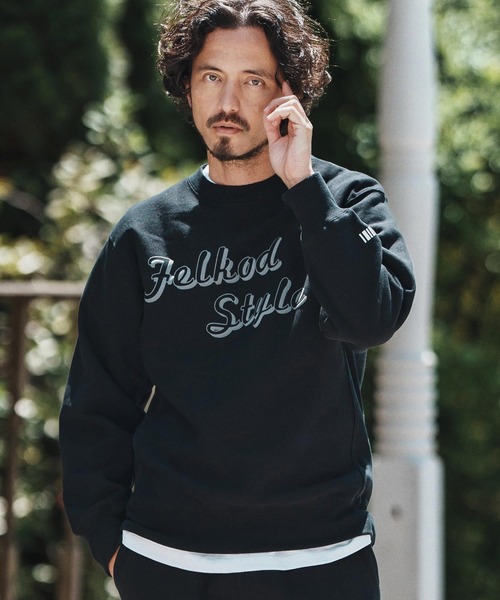 felkod（フィルコッド）の「msw1690- Brushed Lining Hearvy Sweat Pullover トレーナー（スウェット・メンズ・ブラック/アッシュ/ブラック×ピンク・S/M/L/XL）」の18枚目の写真