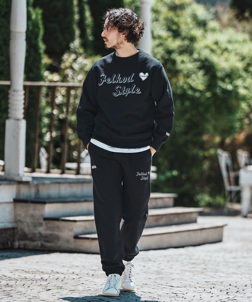 felkod（フィルコッド）の「msw1690- Brushed Lining Hearvy Sweat Pullover トレーナー（スウェット・メンズ・ブラック/アッシュ/ブラック×ピンク・S/M/L/XL）」の19枚目の写真