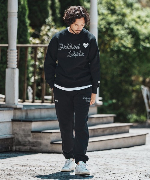 felkod（フィルコッド）の「msw1690- Brushed Lining Hearvy Sweat Pullover トレーナー（スウェット・メンズ・ブラック/アッシュ/ブラック×ピンク・S/M/L/XL）」の20枚目の写真