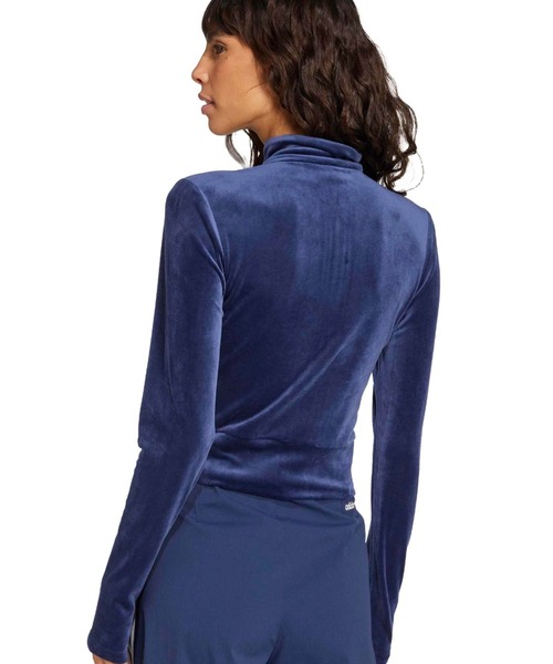 adidas(アディダス)の「adidas Essentials Velvet Fitted Track Top / アディダス エッセンシャルズ ベルベット フィッティド トラックトップ(ジャージ・レディース・インディゴブルー・L/M/S)」の8枚目の写真