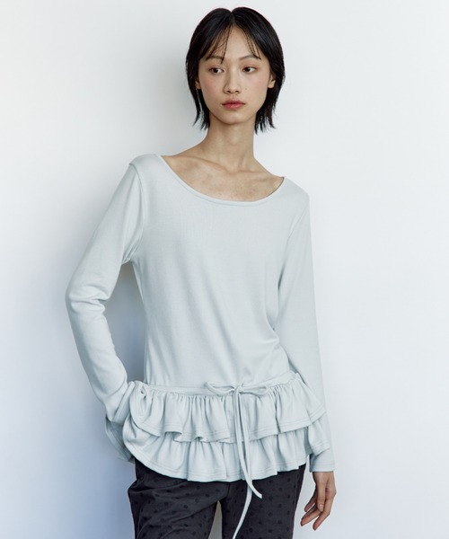tシャツ roughneck/ロフネック/RUFFLE PLAIN T-SHIRTS レディース メンズ セール】roughneck/ロフネック/RUFFLE PLAIN T-SHIRTS（Tシャツ