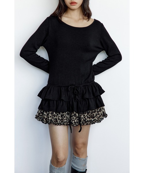 L.H.P(エルエイチピー)の「roughneck/ロフネック/RUFFLE PLAIN T-SHIRTS(Tシャツ/カットソー・レディース・ブラック/グレー・F)」の8枚目の写真