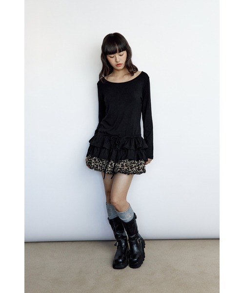 L.H.P(エルエイチピー)の「roughneck/ロフネック/RUFFLE PLAIN T-SHIRTS(Tシャツ/カットソー・レディース・ブラック/グレー・F)」の10枚目の写真