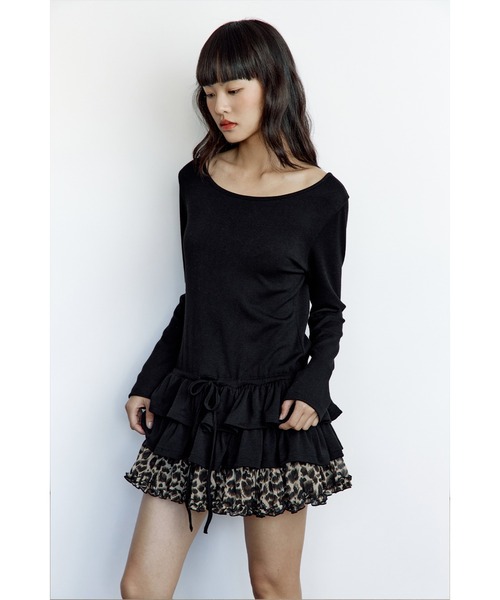 L.H.P(エルエイチピー)の「roughneck/ロフネック/RUFFLE PLAIN T-SHIRTS(Tシャツ/カットソー・レディース・ブラック/グレー・F)」の13枚目の写真
