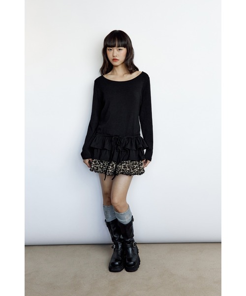 tシャツ roughneck/ロフネック/RUFFLE PLAIN T-SHIRTS レディース メンズ セール】roughneck/ロフネック/RUFFLE PLAIN T-SHIRTS（Tシャツ