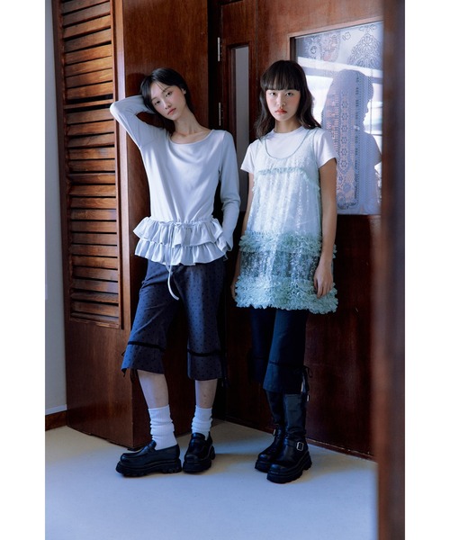 セール】roughneck/ロフネック/RUFFLE PLAIN T-SHIRTS（Tシャツ