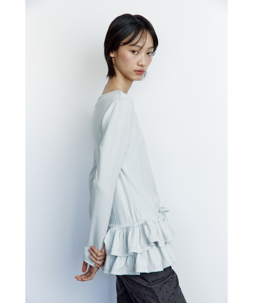 L.H.P(エルエイチピー)の「roughneck/ロフネック/RUFFLE PLAIN T-SHIRTS(Tシャツ/カットソー・レディース・ブラック/グレー・F)」の17枚目の写真