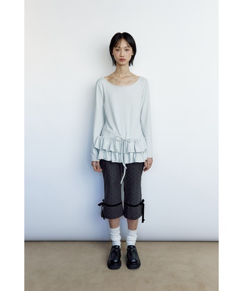 tシャツ roughneck/ロフネック/RUFFLE PLAIN T-SHIRTS レディース メンズ セール】roughneck/ロフネック/RUFFLE PLAIN T-SHIRTS（Tシャツ