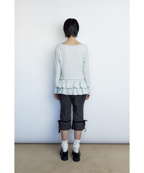 L.H.P(エルエイチピー)の「roughneck/ロフネック/RUFFLE PLAIN T-SHIRTS(Tシャツ/カットソー・レディース・ブラック/グレー・F)」の21枚目の写真