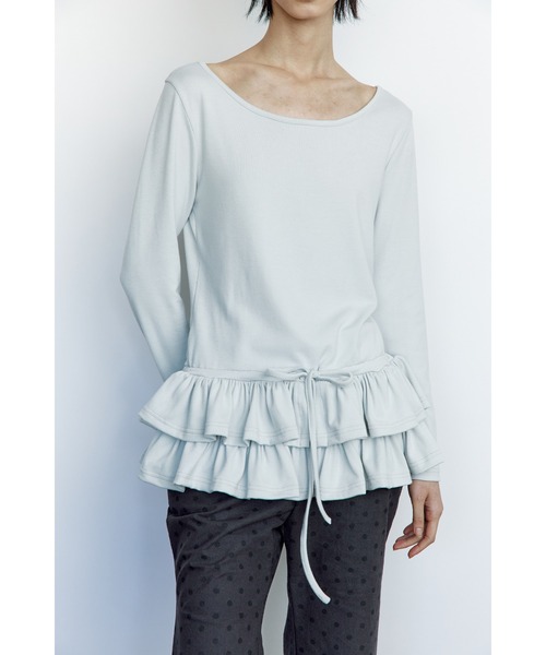 L.H.P(エルエイチピー)の「roughneck/ロフネック/RUFFLE PLAIN T-SHIRTS(Tシャツ/カットソー・レディース・ブラック/グレー・F)」の22枚目の写真