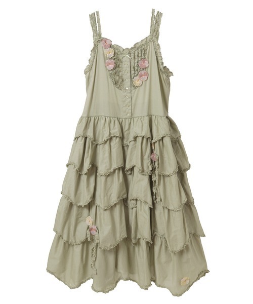 PINK HOUSE（ピンクハウス）の「パンジーレース使いキャミソールワンピース（ワンピース・レディース・ミント/ラベンダー/ホワイト/ブラック・フリー）」の14枚目の写真