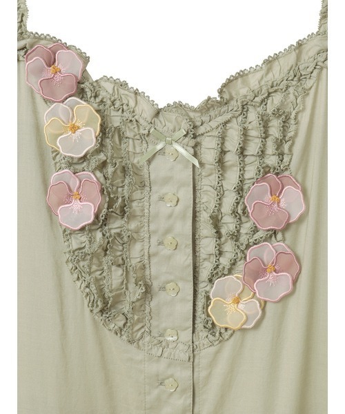 ピンクハウス パンジーレース使いローンキャミソールワンピース パンジーレース使いローンキャミソールワンピース｜ピンクハウス