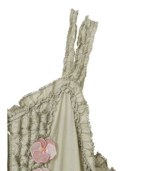 PINK HOUSE（ピンクハウス）の「パンジーレース使いキャミソールワンピース（ワンピース・レディース・ミント/ラベンダー/ホワイト/ブラック・フリー）」の11枚目の写真