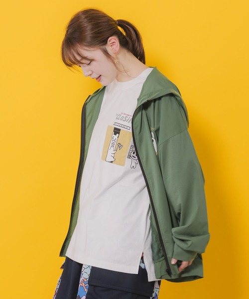 ScoLar Parity(スカラーパリティ)の「352115:ひざを抱えたおばけうさぎ柄 接触冷感パーカー(パーカー・メンズ・ブラック/オフホワイト/グリーン・M)」の19枚目の写真