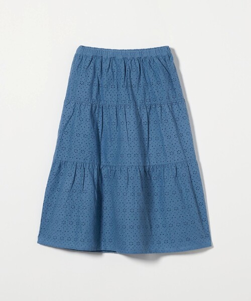 green label relaxing（グリーンレーベルリラクシング）の「ローンレース ティアードスカート / キッズ  140cm-160cm（スカート・キッズ・ロイヤルブルー/オレンジ・160cm/150cm/140cm）」の2枚目の写真